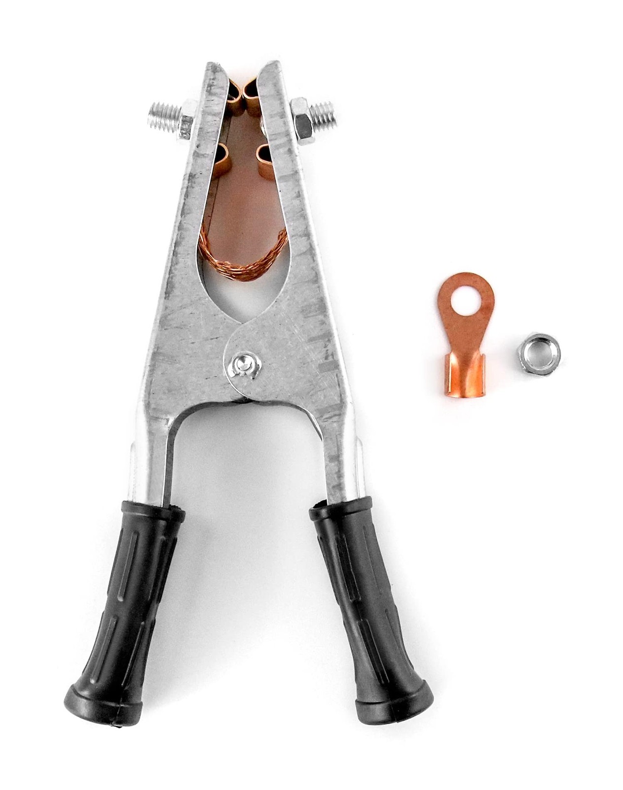 2 Pack Welding Ground Clamp 500A Copper Electroplated Earth Clip US Type Durable