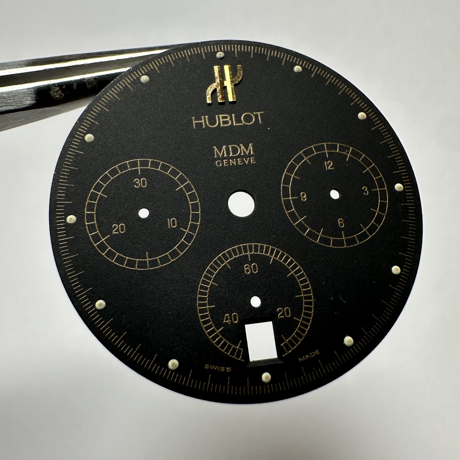 Hublot MDM geneve Black Quartz Dial used