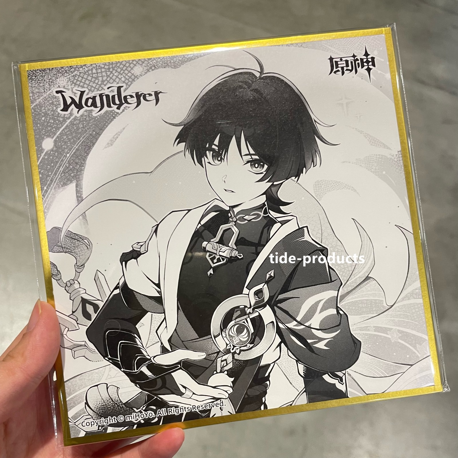 miHiYo Genshin Impact 2026 Scaramouche Wanderer Coloured Paper Shikishi Board
