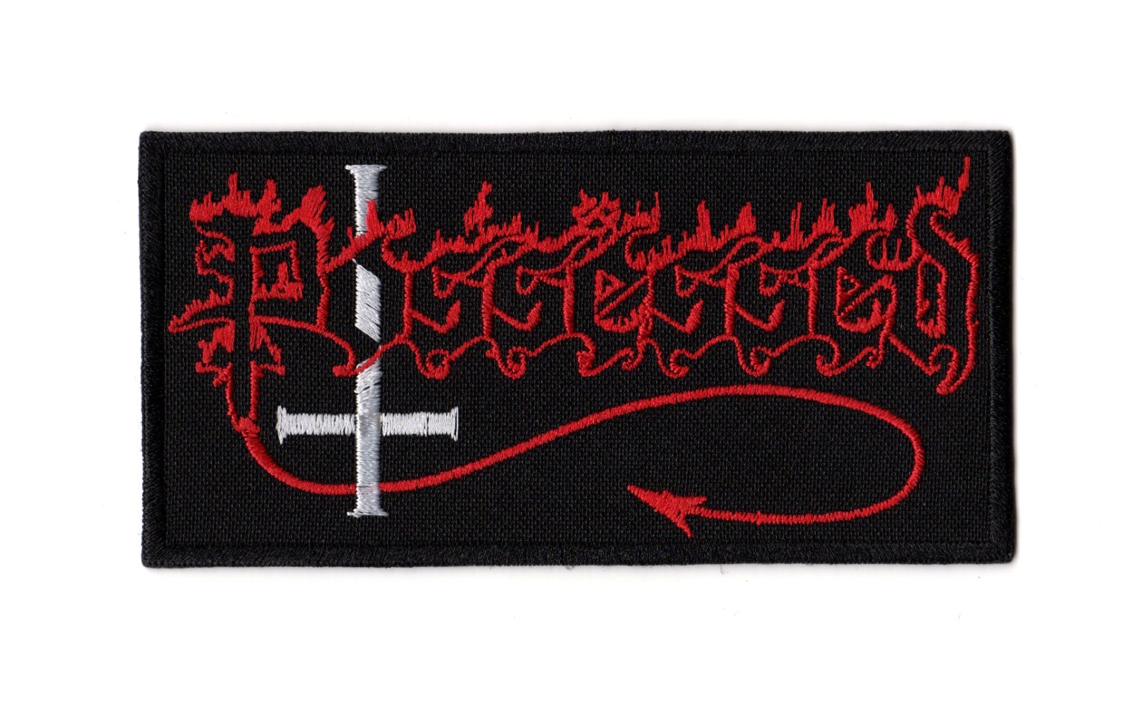 Possessed Patch Embroidered Sew On Band Logo Inverted Cross Death Thrash Metal