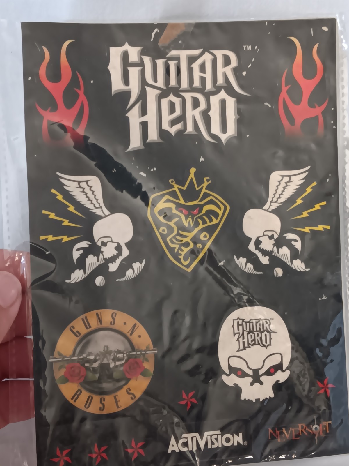 Vintage Guitar Hero Les Paul / Guns N Roses Sticker Pack Sealed