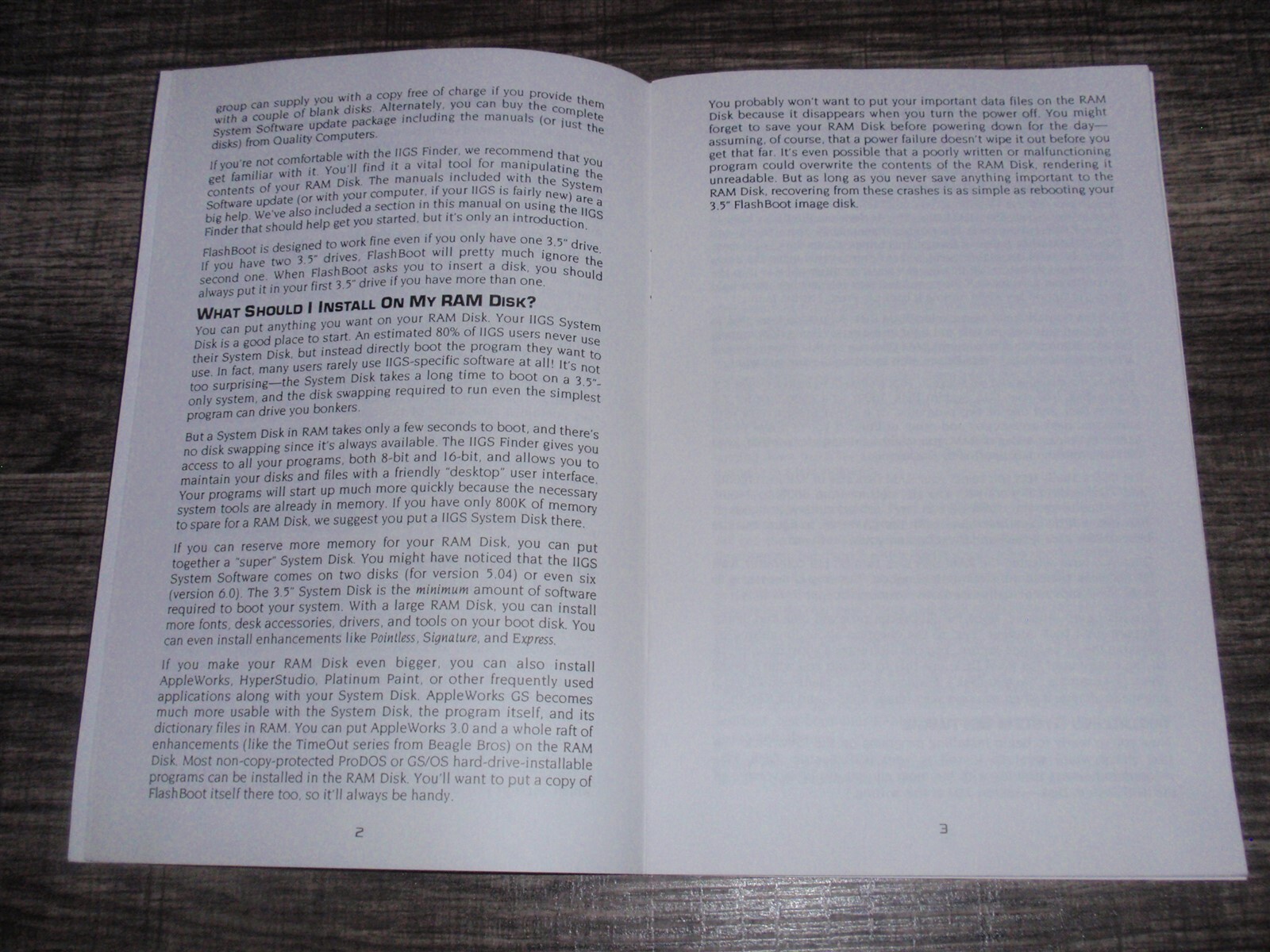 Manual for FlashBoot Apple IIGS RAM Disk Management Software by Jerry Kindall 92