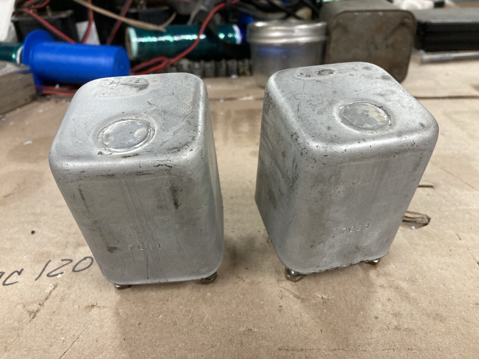 Pair of Chicago Amplifier Chokes 10HY 50MA Potted