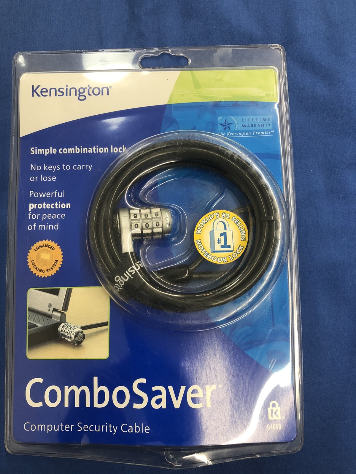 Kensington - ComboSaver Computer Security Cable Combination Lock - New 64050