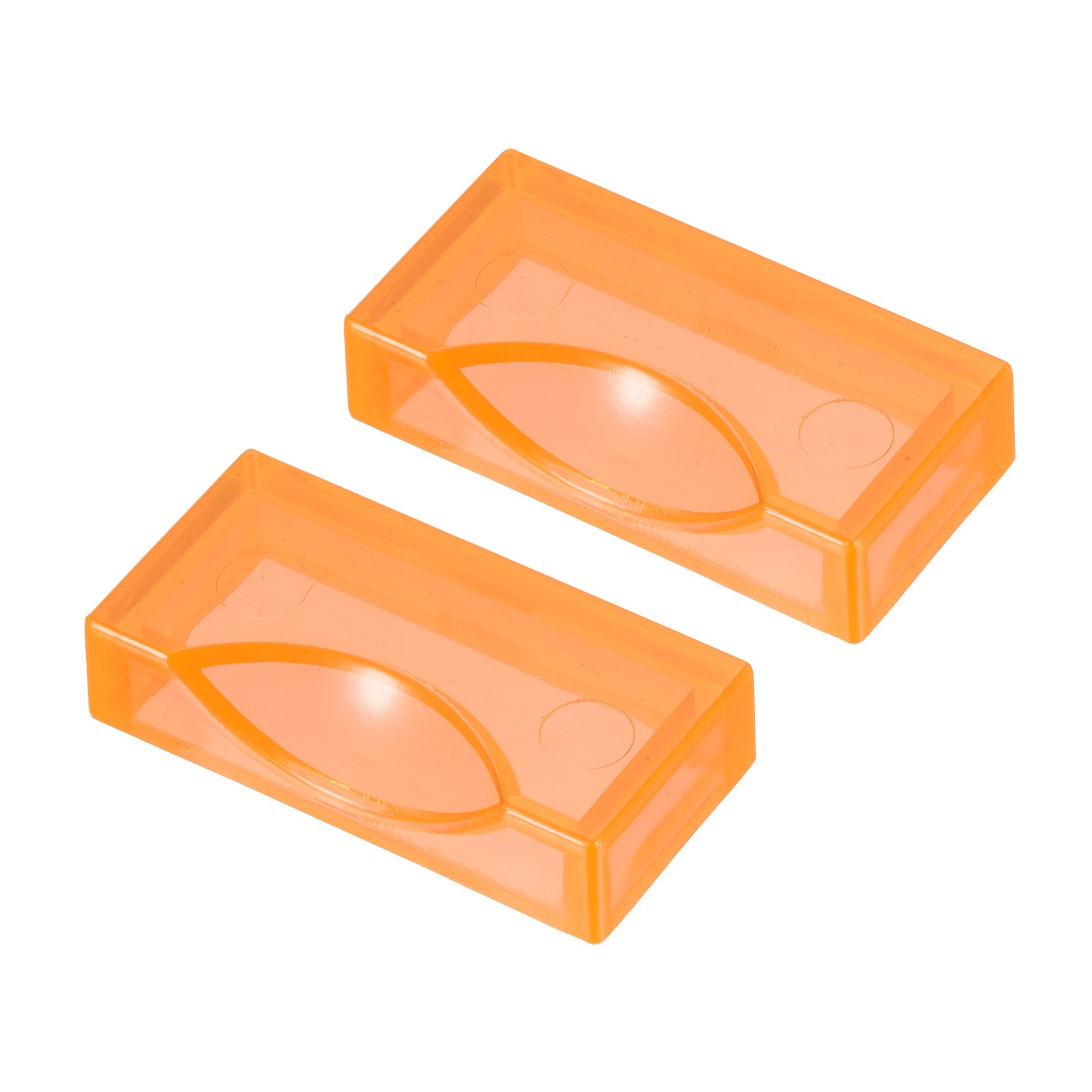 2Pcs Plastic Billiard Snooker Locator for 2 1/16" Pool Balls, Orange