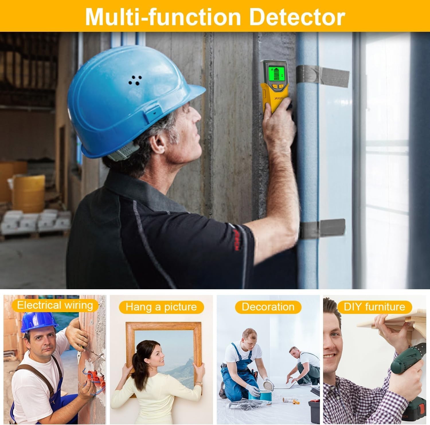 Intelligent Stud Scanner - 5 Modes, High-Def Display for Safe DIY Projects