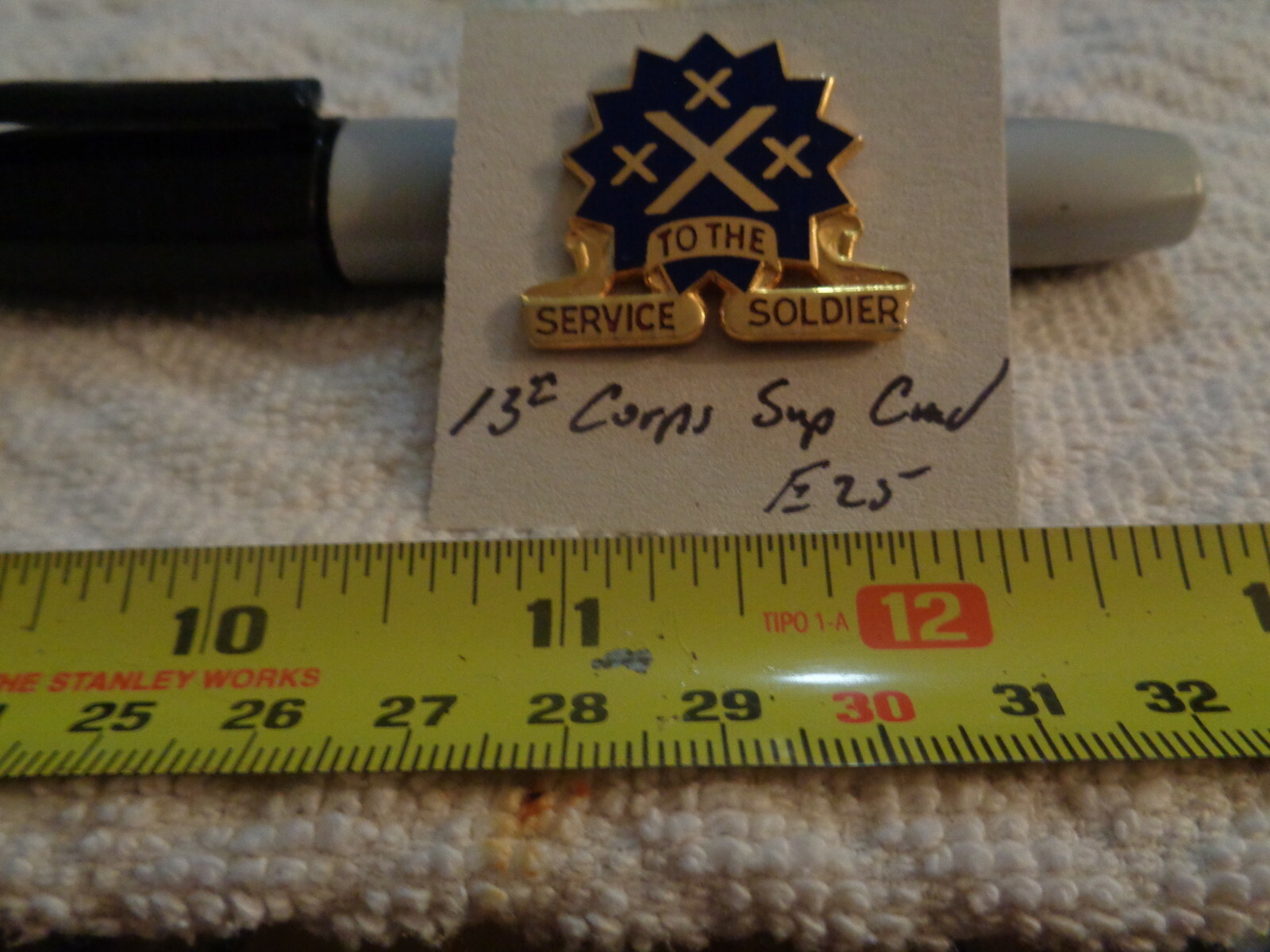 13th Corps Support Command E25 Unit Crest, DI, DUI (DRAW#22)