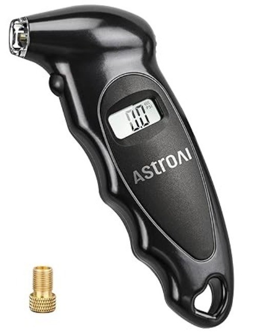 Digital Tire Pressure Gauge 0-150PSI, Accurate in 0.1 Increments, 1Pack Black