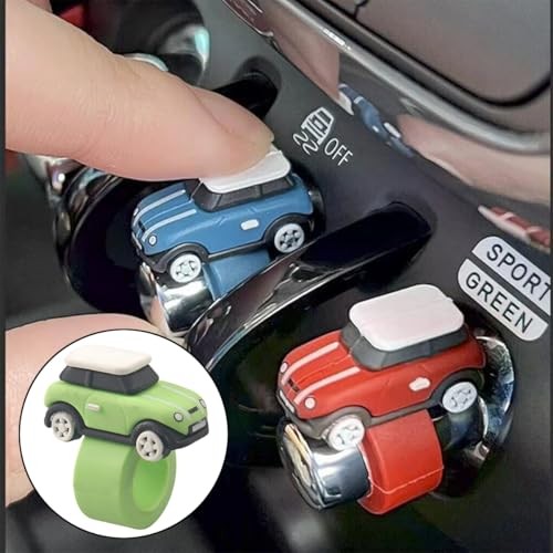 HZEL Car Engine Start Stop Button Cover, Vehnicle Model Push to Lime Green