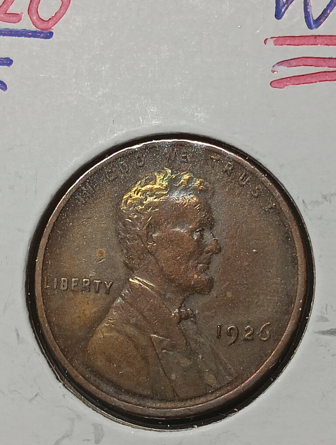 👉1926-  Lincoln  Wheat Penny  Toner Bu Choice   S/709