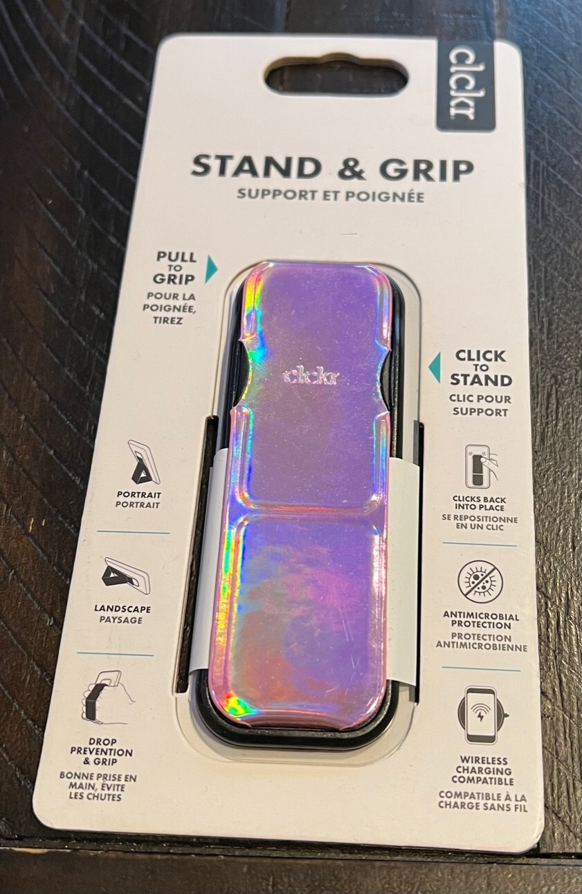 CLCKR Stand & Grip Clckr Holograph Pink Phone Grip - NEW