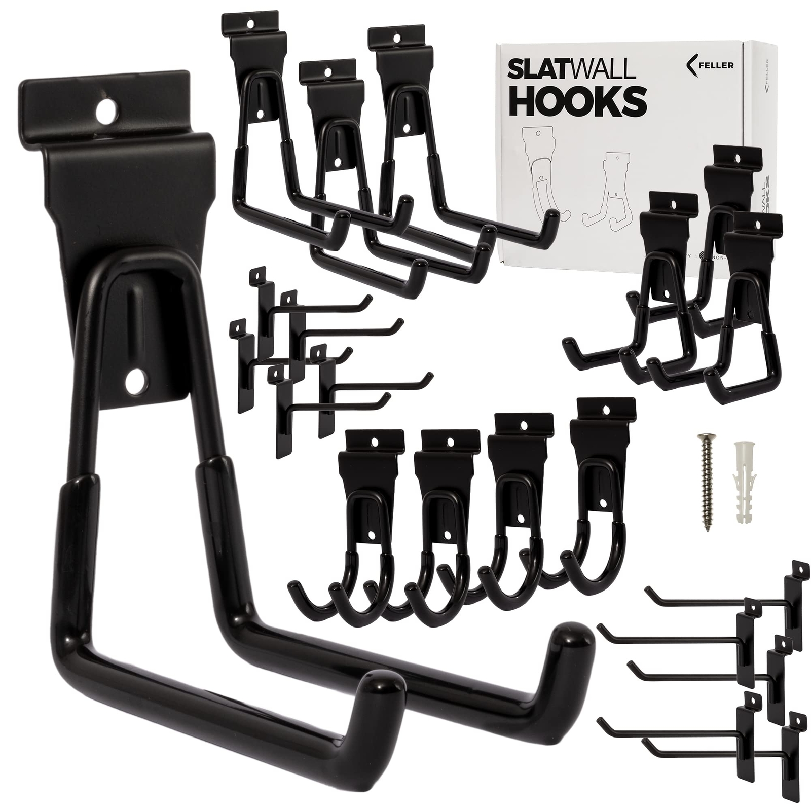 20 Pack Slatwall Hooks and Accessories Premium Heavy Duty for Efficient Storage