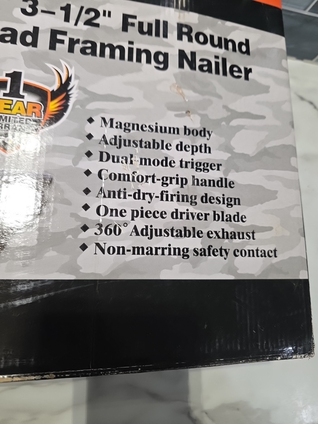 NuMax SFR2190 Pneumatic 21 Degree 3-1/2" Framing Nailer