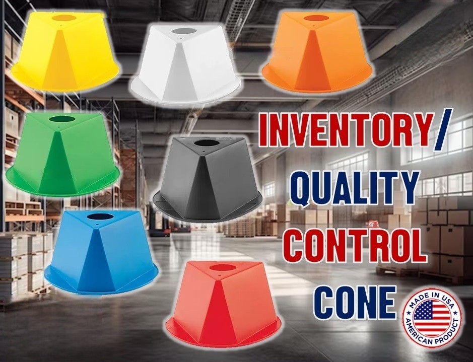 Uline Inventory Control Cap 10" x 5" Cones - Made in USA