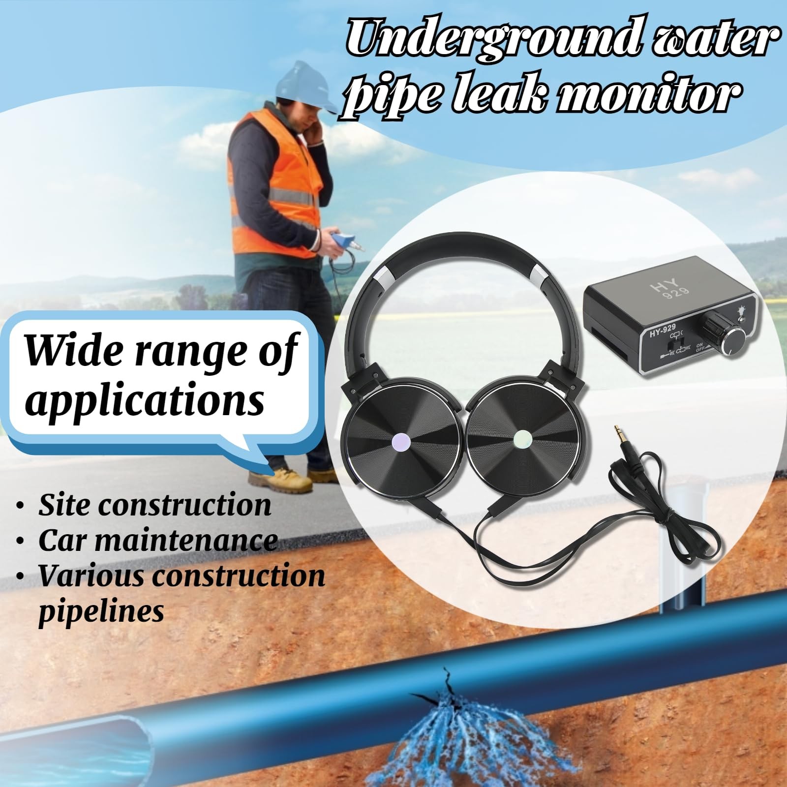 Water Leakage Detection, Underground Leak Detector, High US Plug 110V