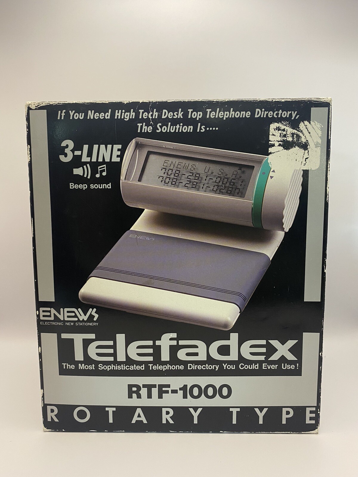 Enews Telefadex Rotary Electronic Telephone Directory Digital Roladex RTF-1000