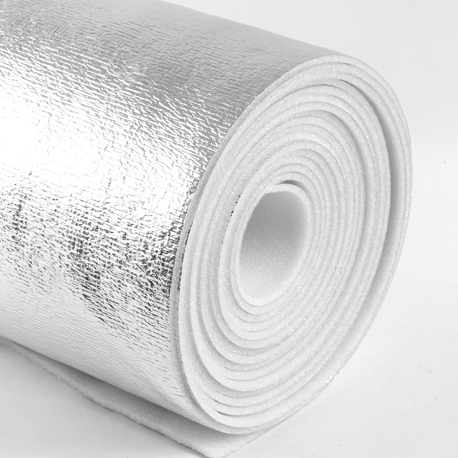 80"x40" 5MM Premium Reflective White EPE Foam Core Pipe Duct Wrap Insulation Mat