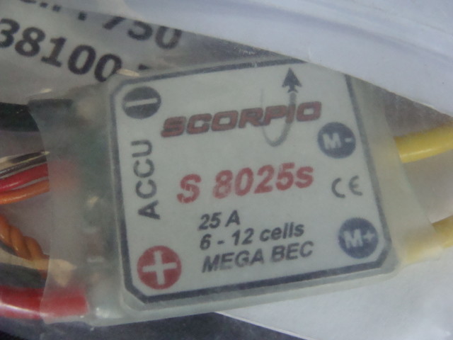 Scorpio Cells Mega Spout 25A 4-12 Speed Controller Vintage RC Models