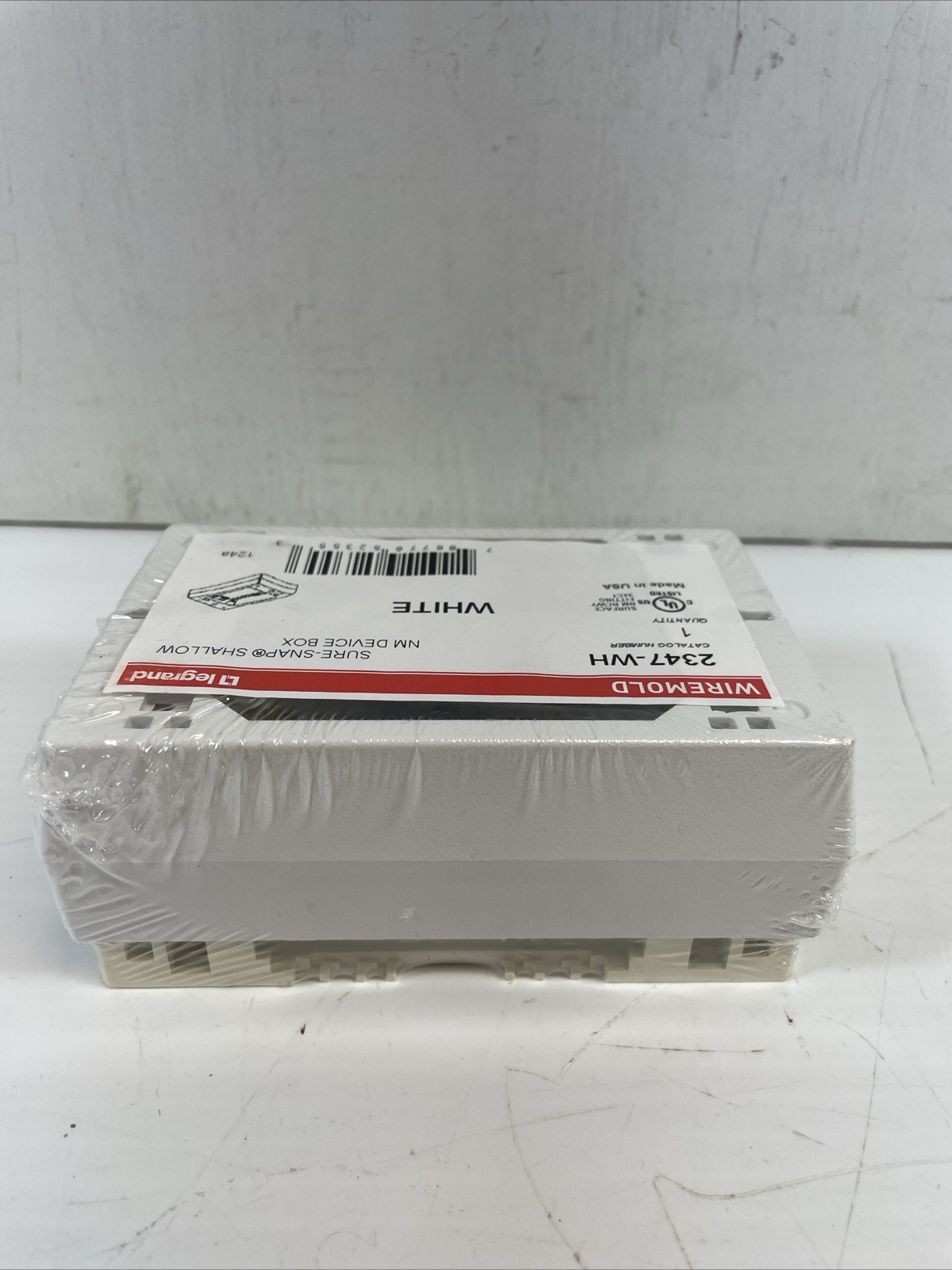 Wiremold 2347-WH Sure-Snap Shallow NM Device Box