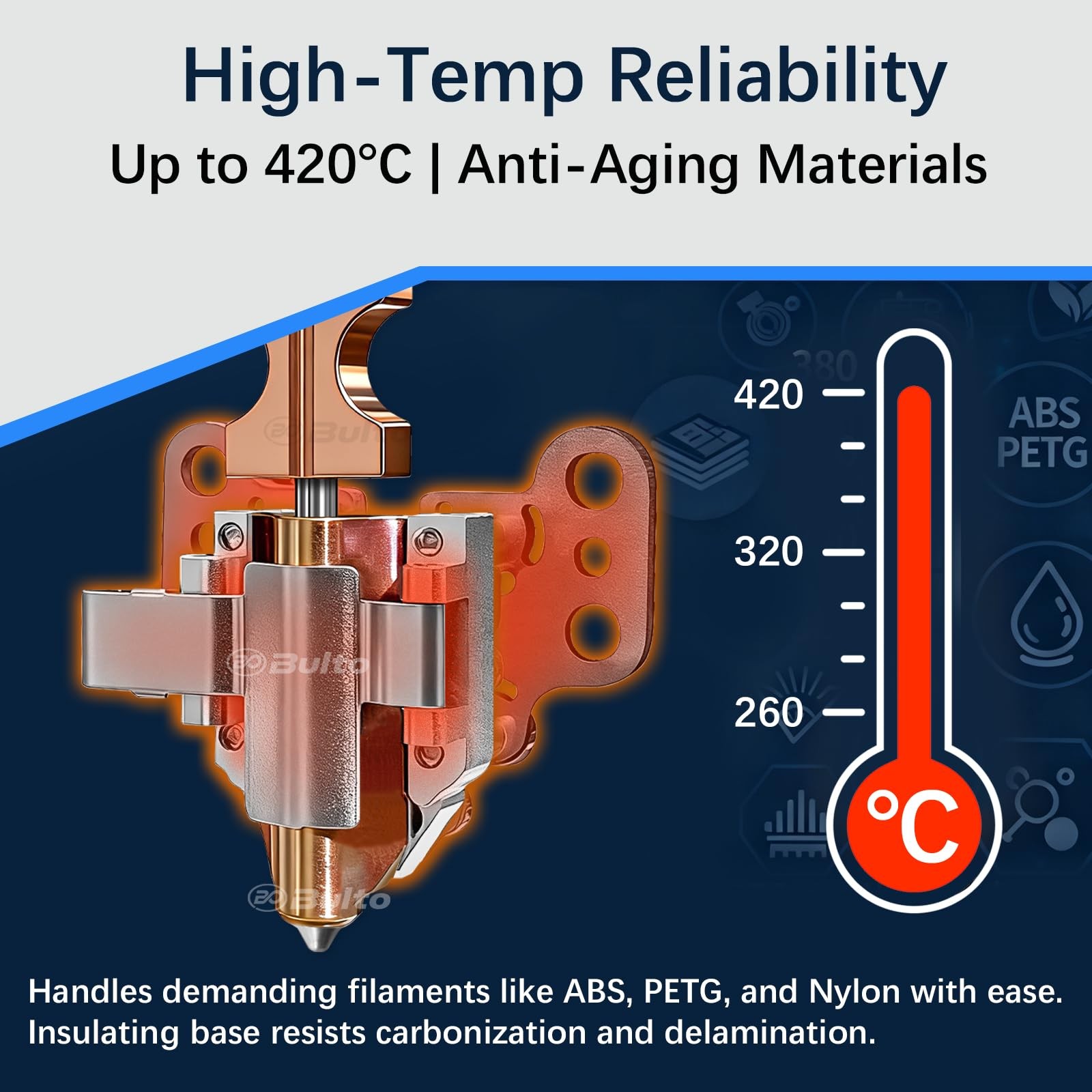Original AD5X Hotend Heating Assembly for Flashforge