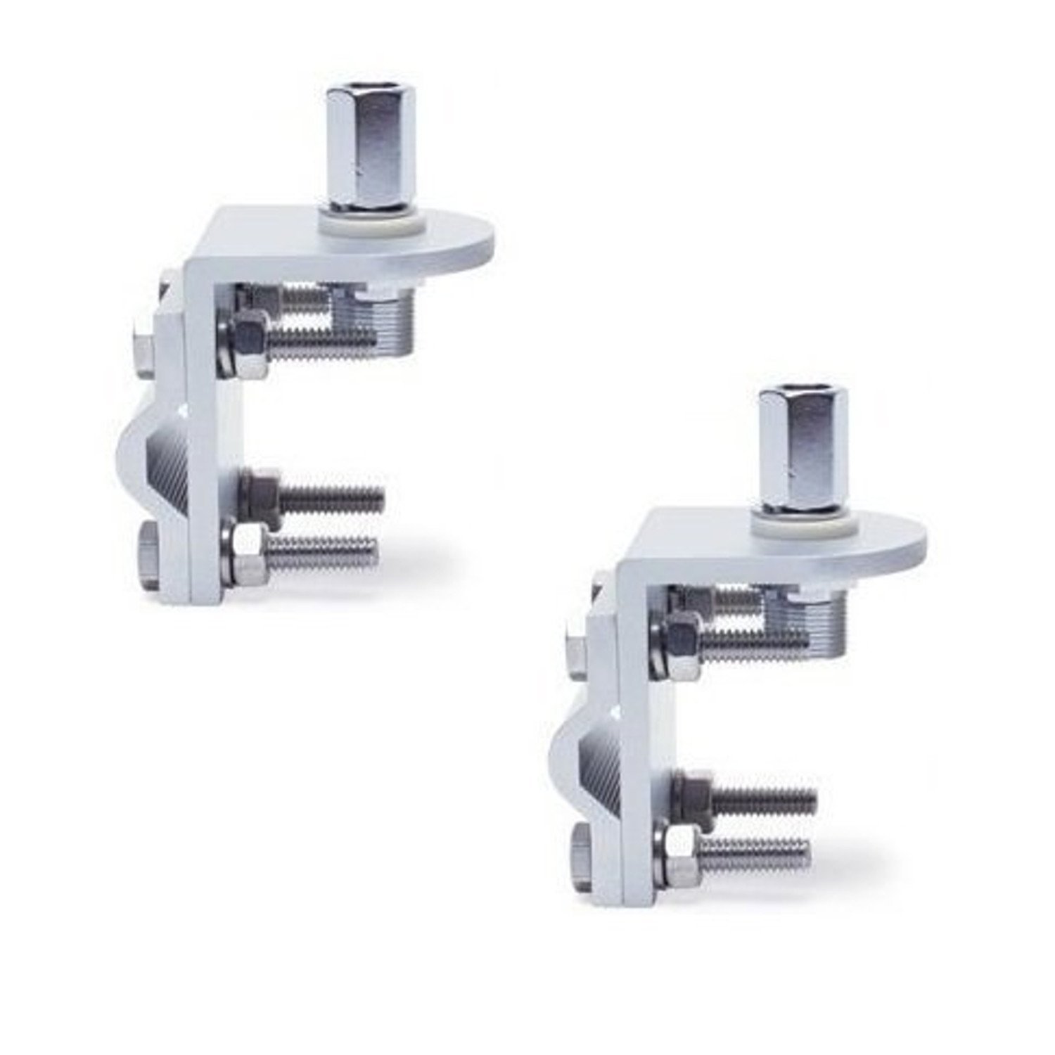 Pro Trucker (Lot of 2) 3 Way Aluminum Cb or Ham Antenna Aluminum Mirror Mount