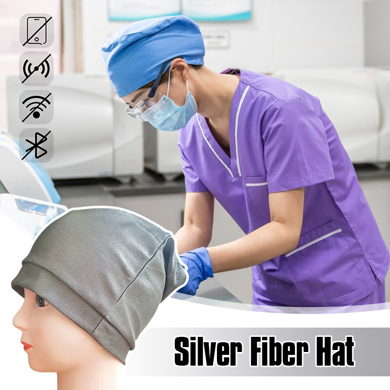 Anti Radiation Hat Silver Fiber Electromagnetic Wave Rfid Shielding Emf Liner