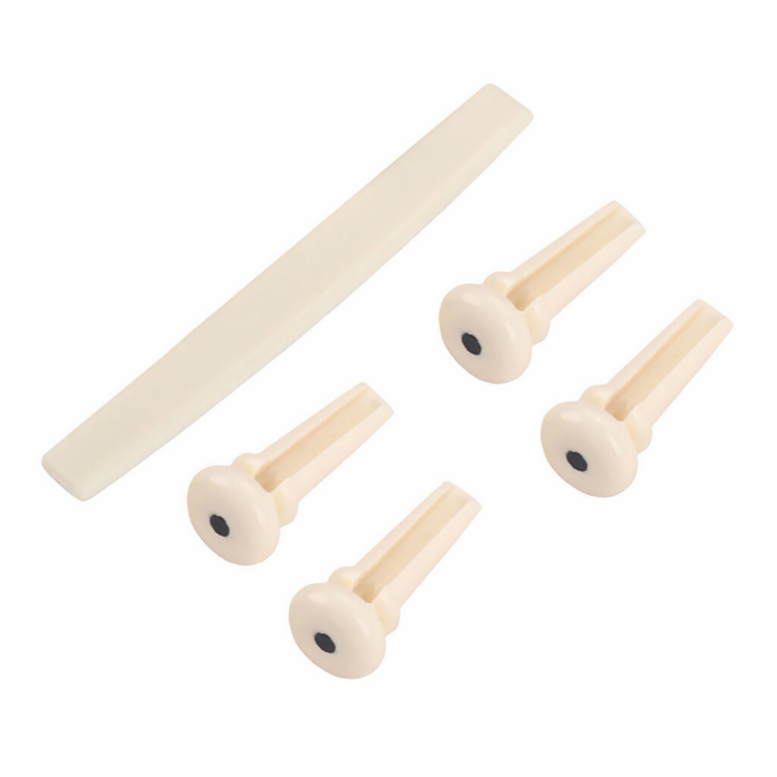 Acoustic Bass Guitar Plastic Bridge Pins+Saddle Instrument Replacement Parts S