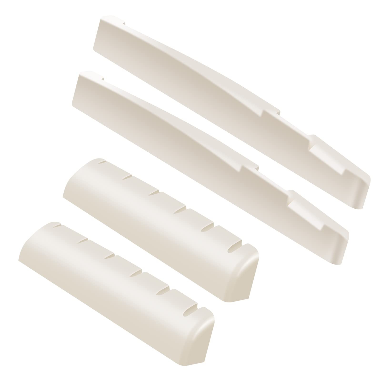 Geva 2 Sets 6 Strings Acoustic Guitar Bone Bridge Saddle for Acoustic Guitar ...