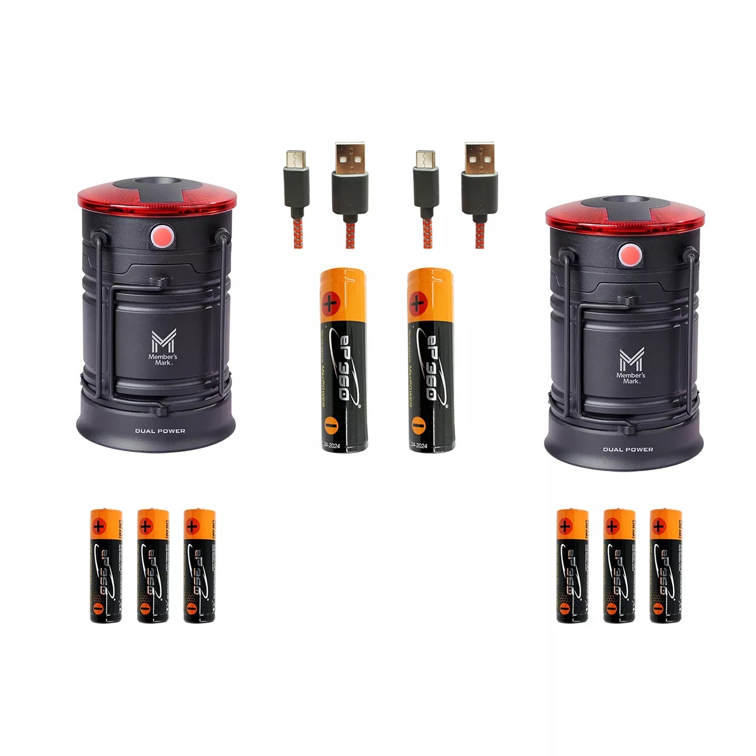 Member's Mark 200 Lumens Dual Power 2 Pack LED Lantern