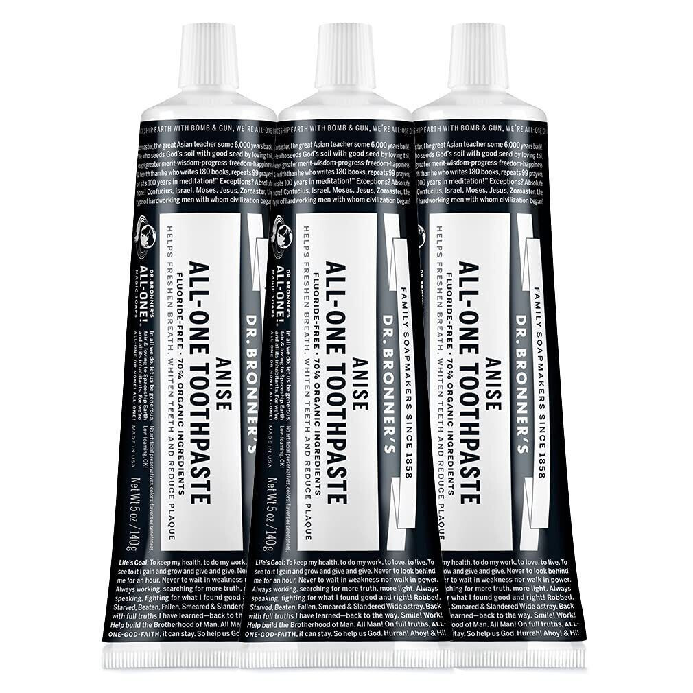Dr. Bronner’s - All-One Toothpaste Anise 5 Ounce *****3-Pack)*****