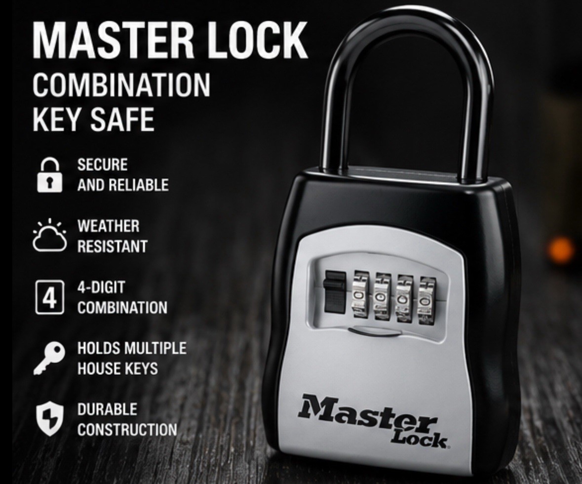 Master Lock 5400D Key Lock Box 4-Digit Combination Wall Mount Realtor Safe