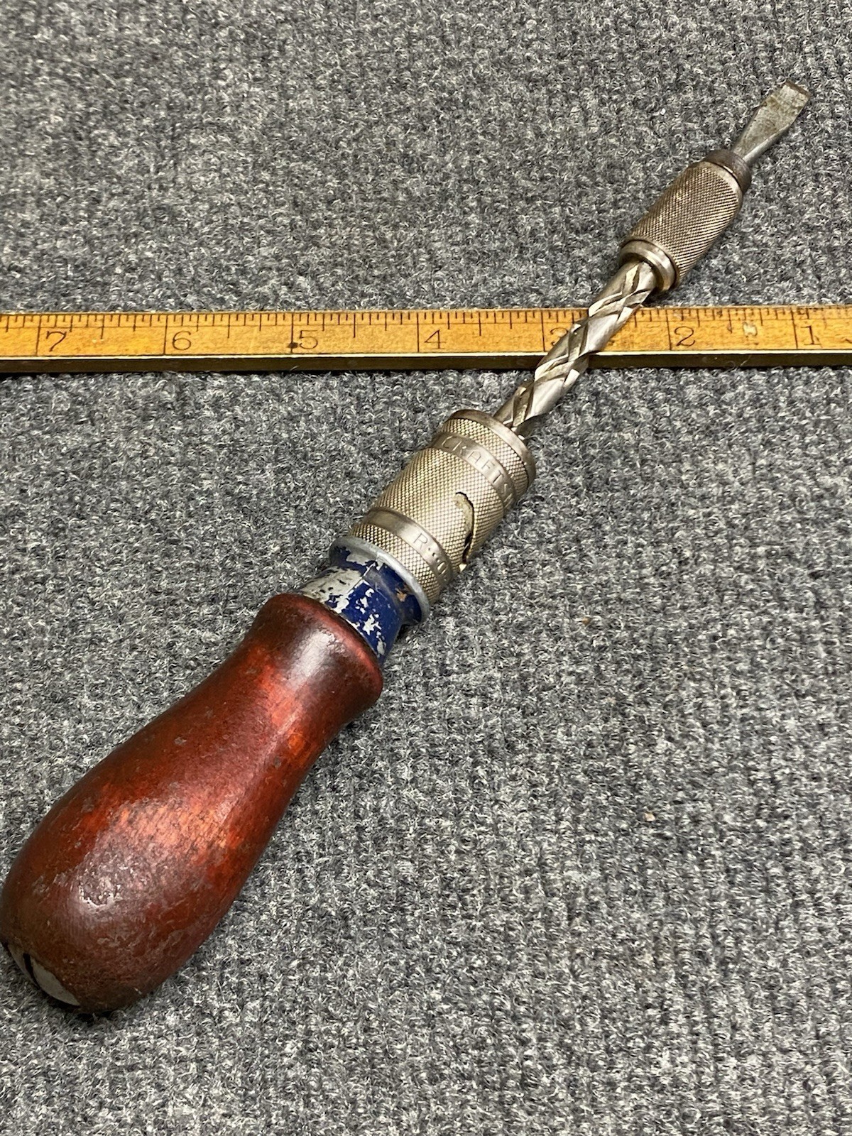Vintage Craftsman ( Miller Falls) Ratcheting Spiral Screwdriver Push Drill USA