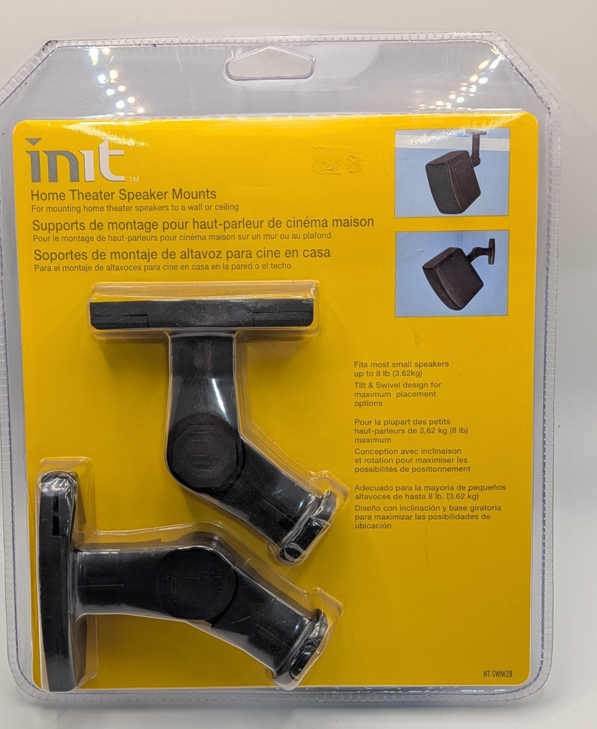 Init Home Theater Speaker Mounts NT-SWM28 Mounting on Wall or Ceiling