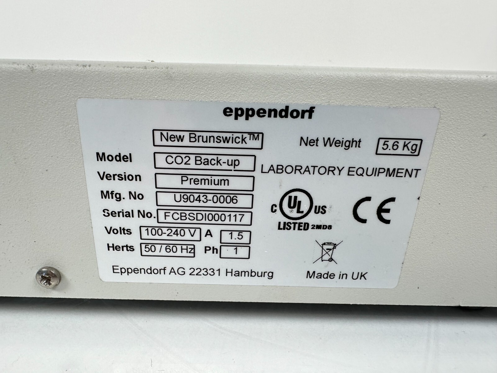 Eppendorf New Brunswick CO2 Premium & LN2 Controller Back-Up Module System
