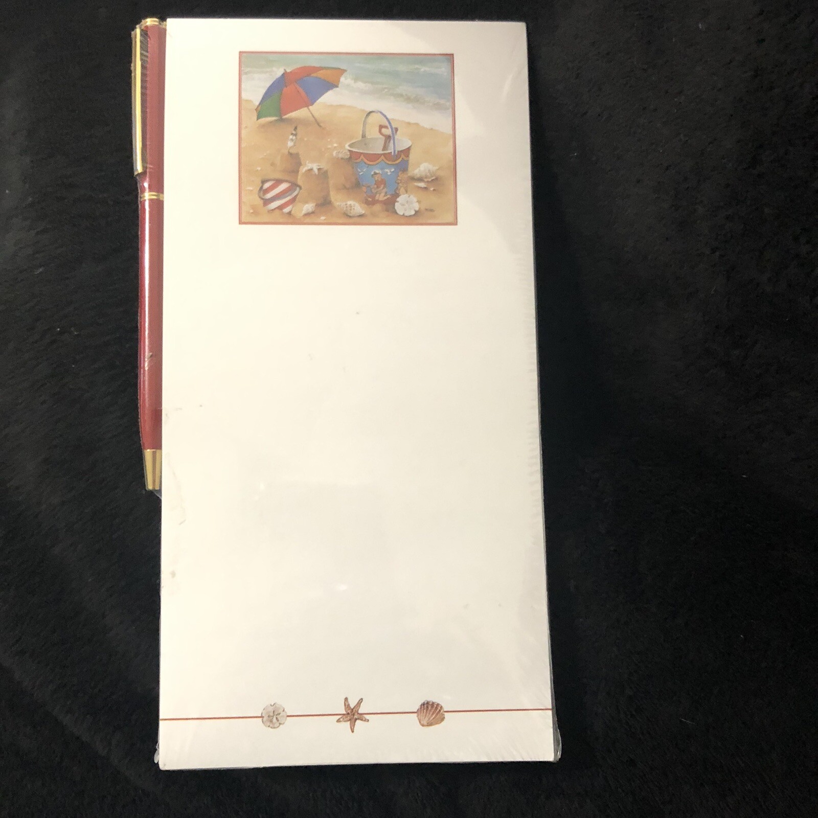 Wellspring Paper Sand Pail Pen 2734 Magnetic Note Pad Gift Set Magnet USA New