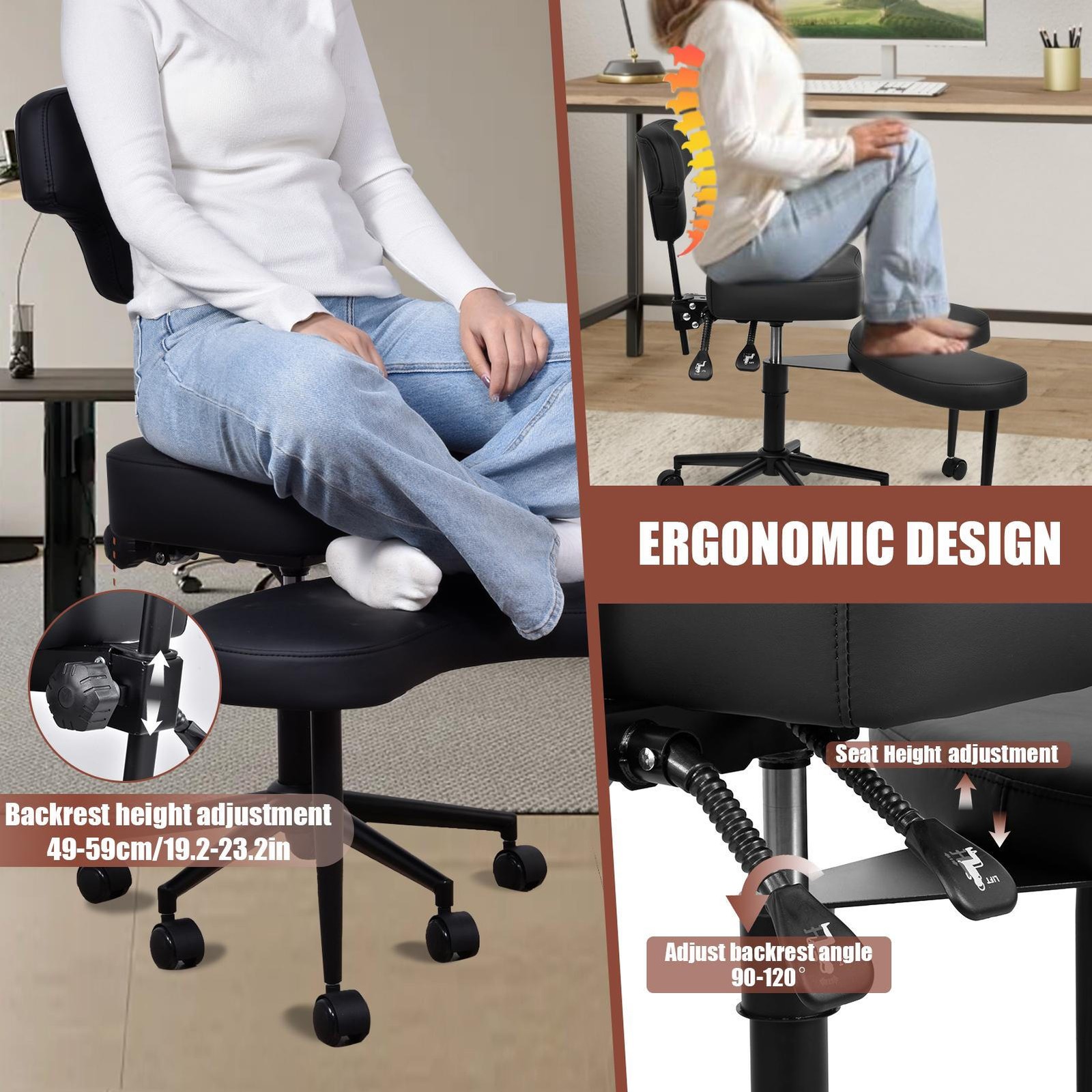 Meditation Cross Legged Armchair, ADHD Chair, Criss Cross Chair for Home Office