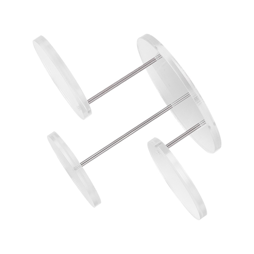 1Set Clear Jewelry Display Rack for Store Gallery Use with Multi Layer Design