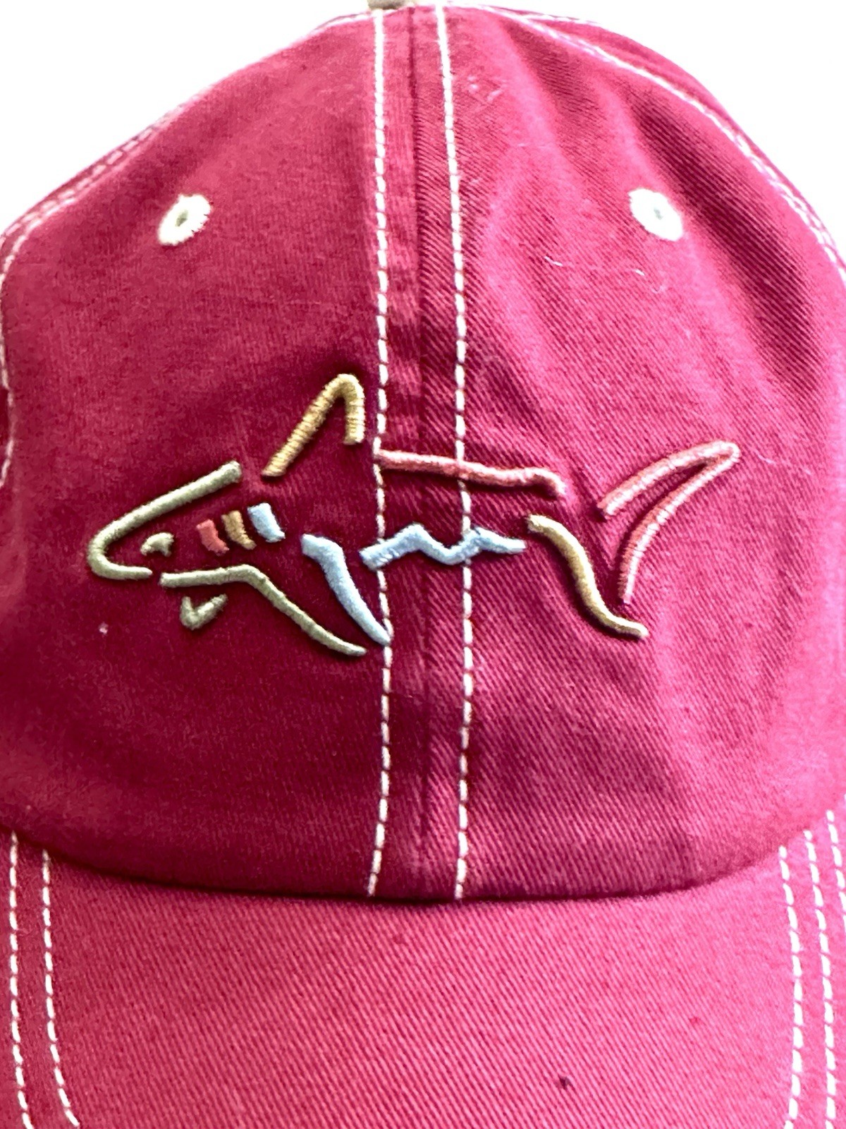 Greg Norman Golf Cap Hat Adult Adjustable Red 100% Cotton