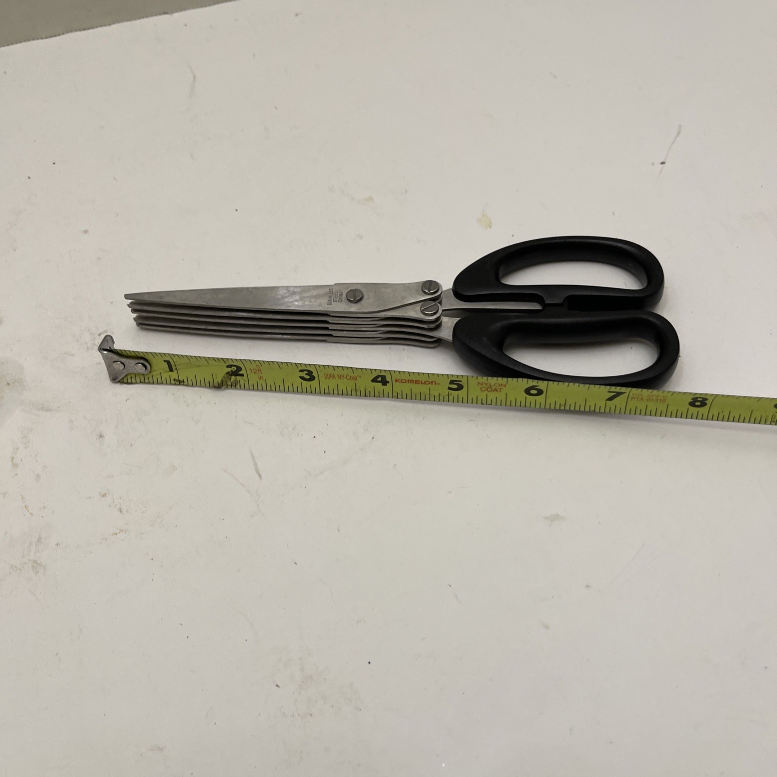 5 Blade Herb Scissors Shredder Black Handles 7.5”