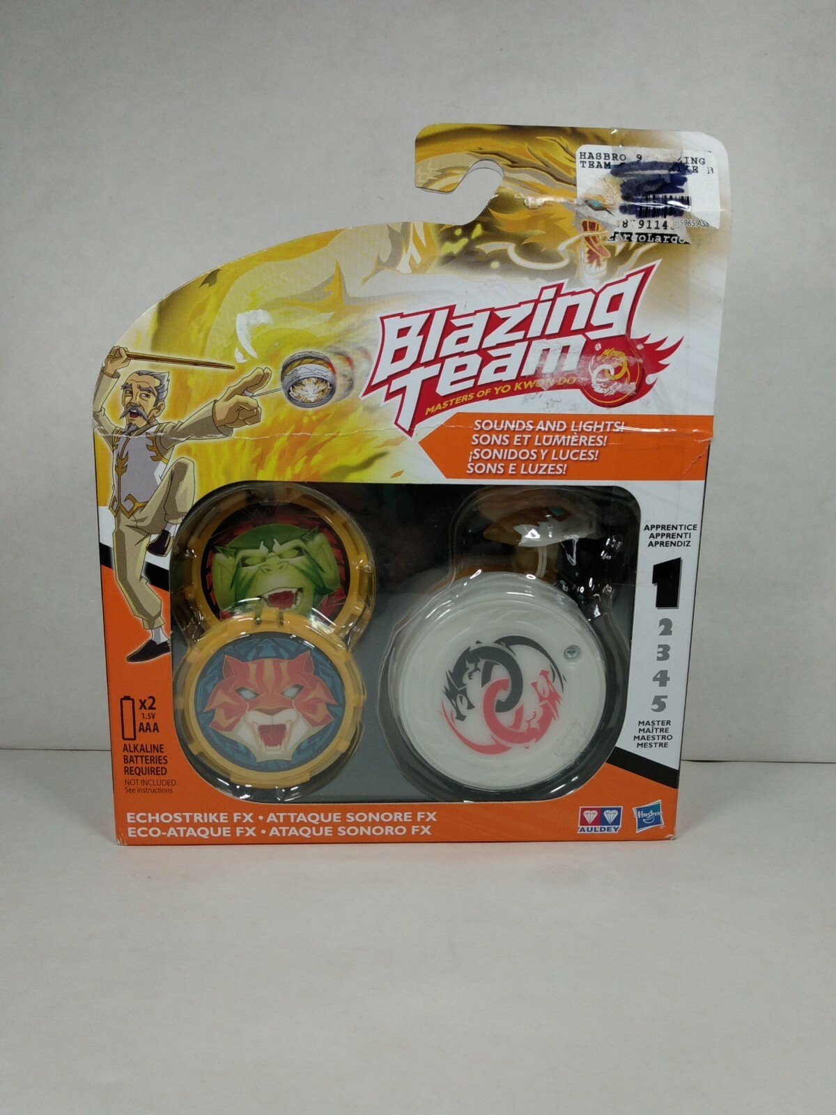 Blazing Team Echostrike FX Yo-Yo Dragon Monkey Tiger Set Hasbro New DAMAGED BOX