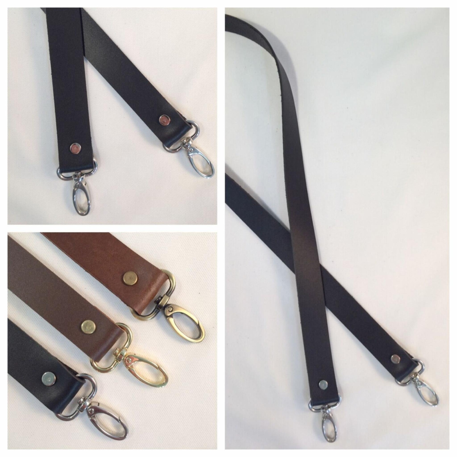 1" Quality Wide Leather Cross Body Purse Bag Strap NEW 5 Lengths  3 Colors