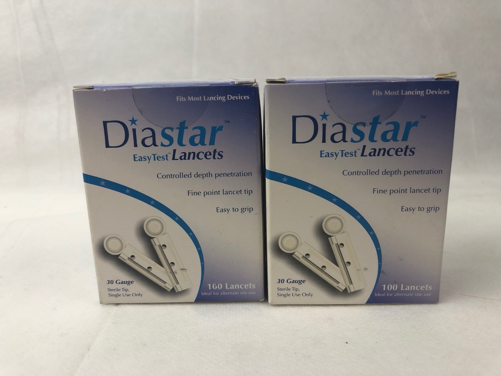 Lot of 200 Diastar Easy Test Lancets 30 Gauge Easy Grip Brand New Sealed