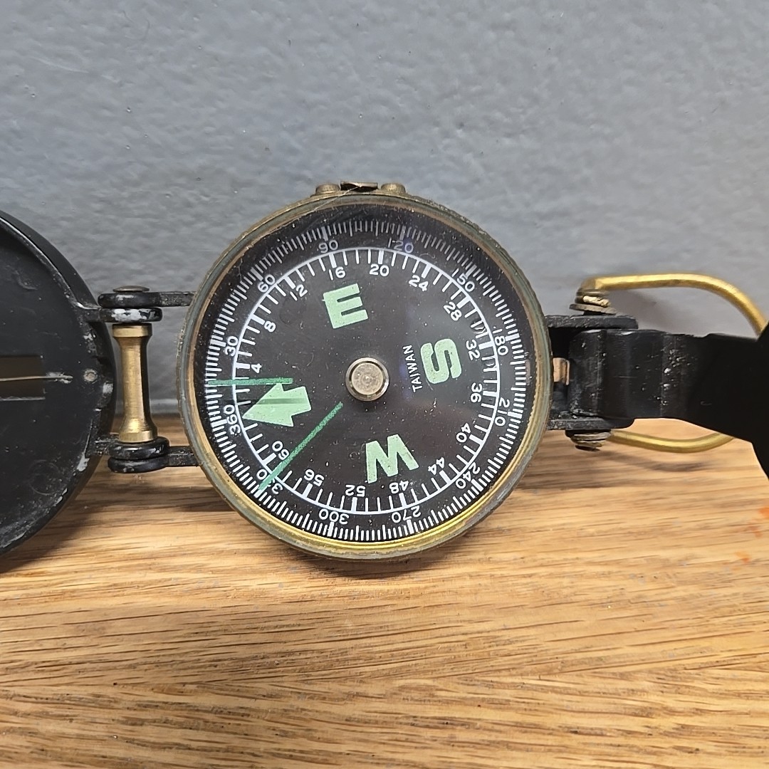 Engineer Lensatic Compass Academy Japan W/ Glow in The Dark hands Used Plastic