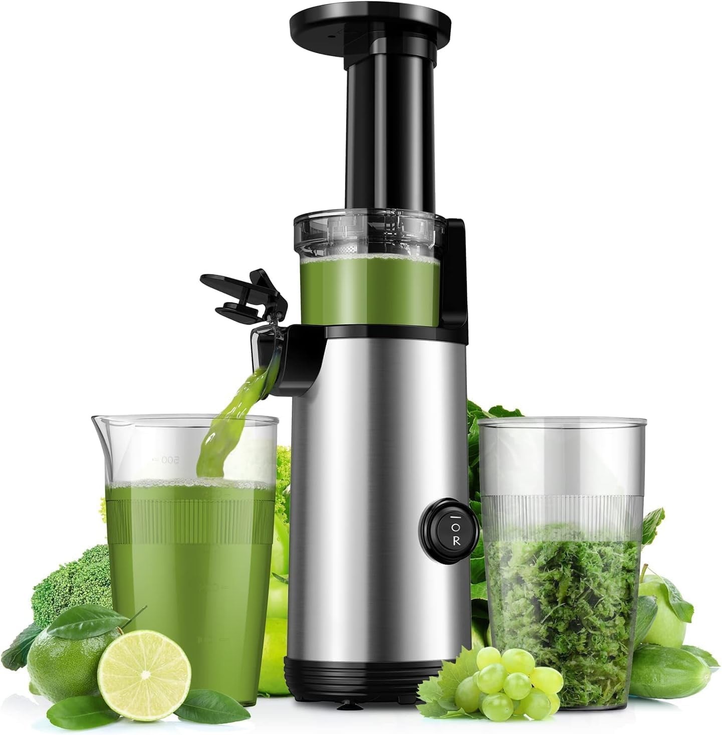 Compact Powerful Juicer Easy-to-Clean Fruit/Vegetable Juicer Low-Noise Machine