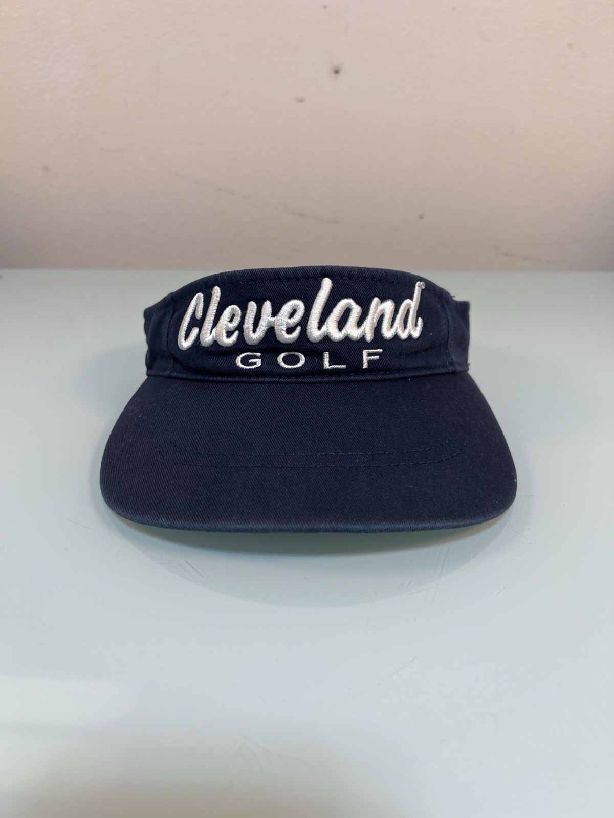 Cleveland Golf Visor Navy Blue Adjustable Lightweight Sun Hat