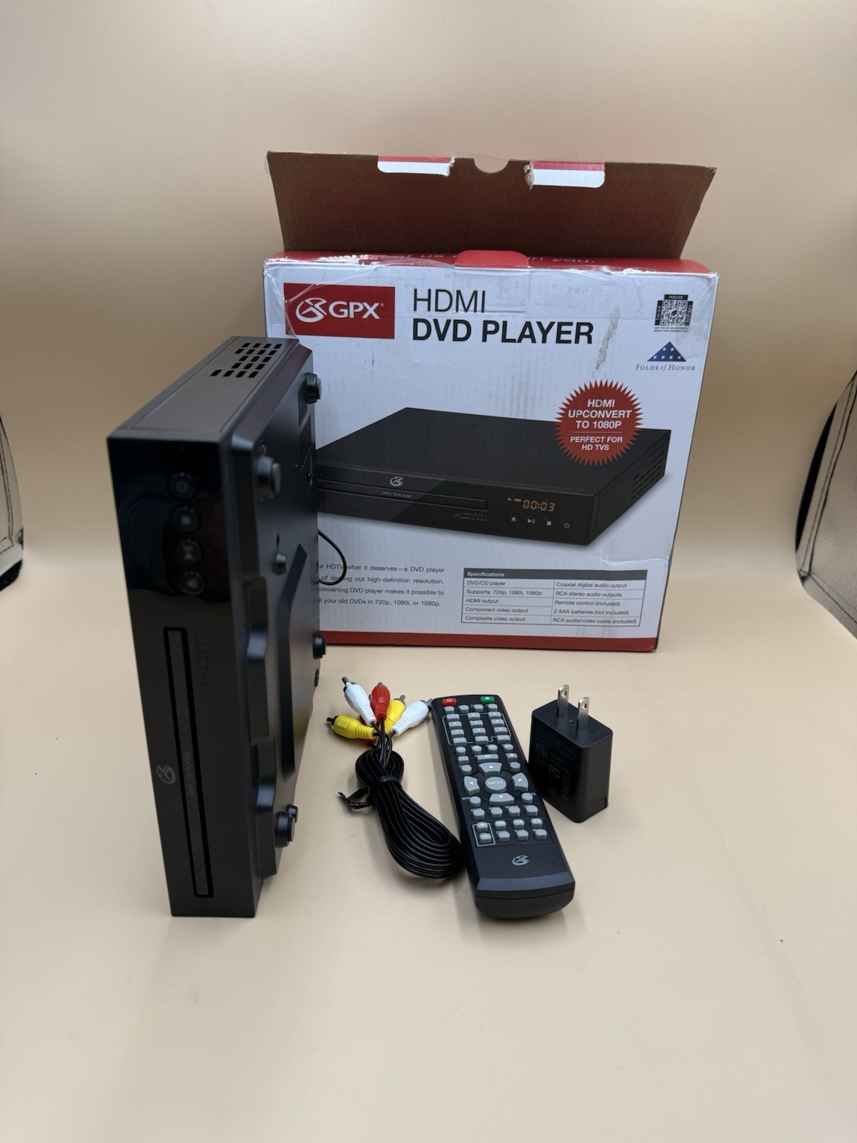 GPX DH300B DVD Player With Remote