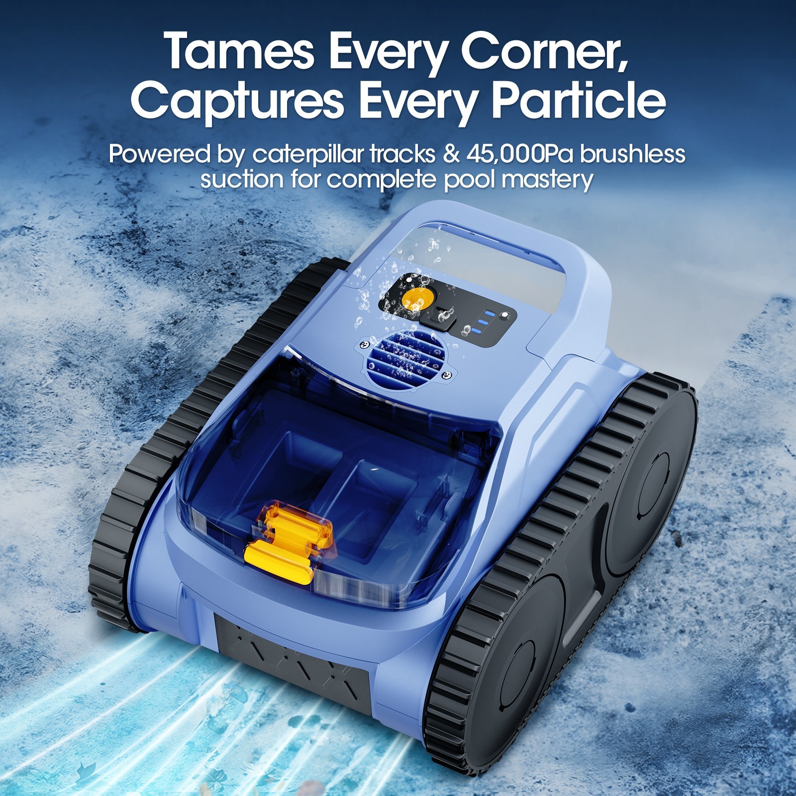 Seauto Cordless Robotic Pool Cleaner – 3H Sonar Navigation, Auto Path Planning