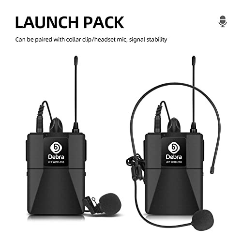 Audio AU200 Pro UHF 2 Channel Wireless Microphone System with 2 Bodypack