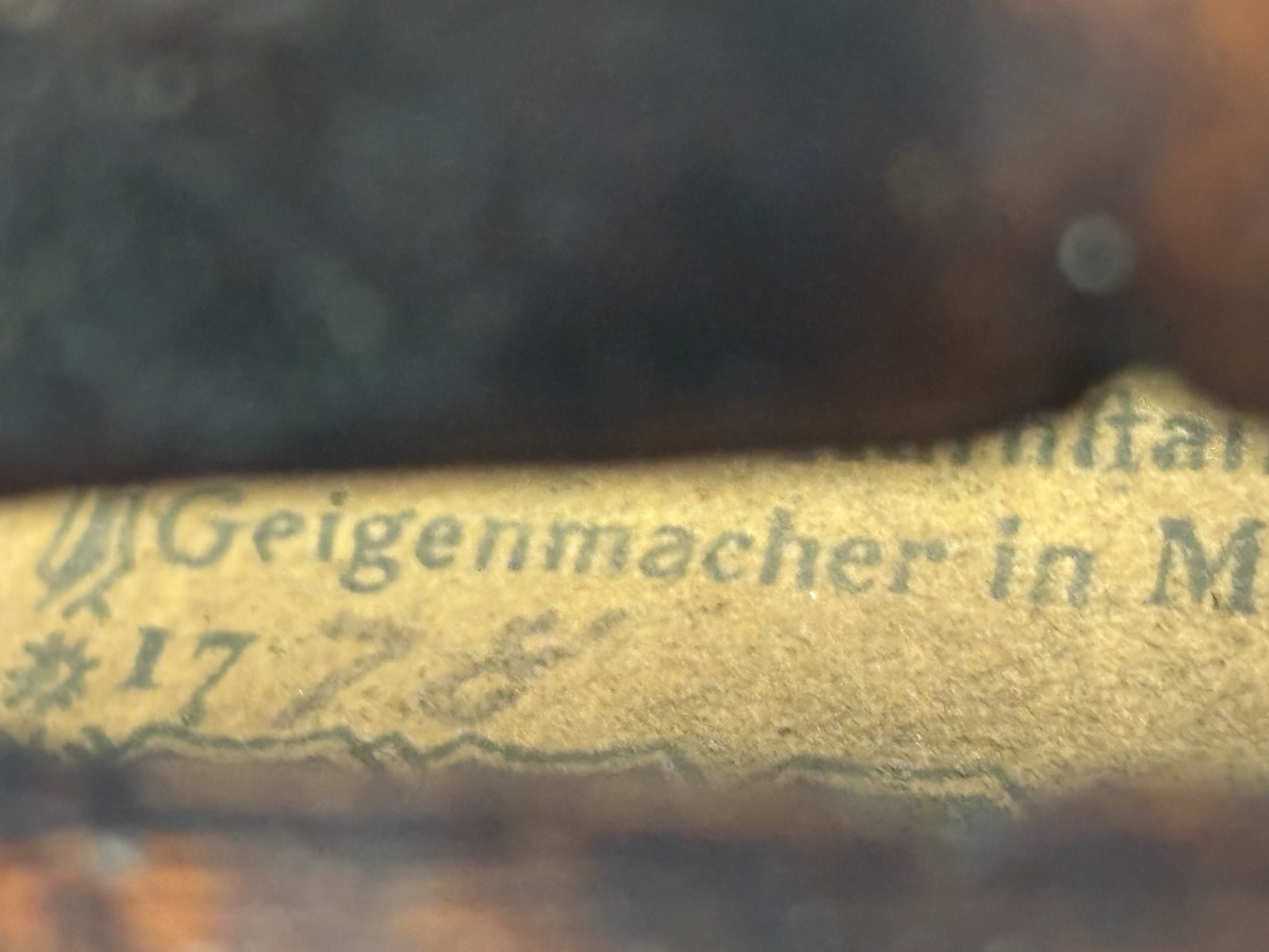 Old Martin Harnftainer laut-und geigenmacher in Mittenvvald Dated 1778 Violin