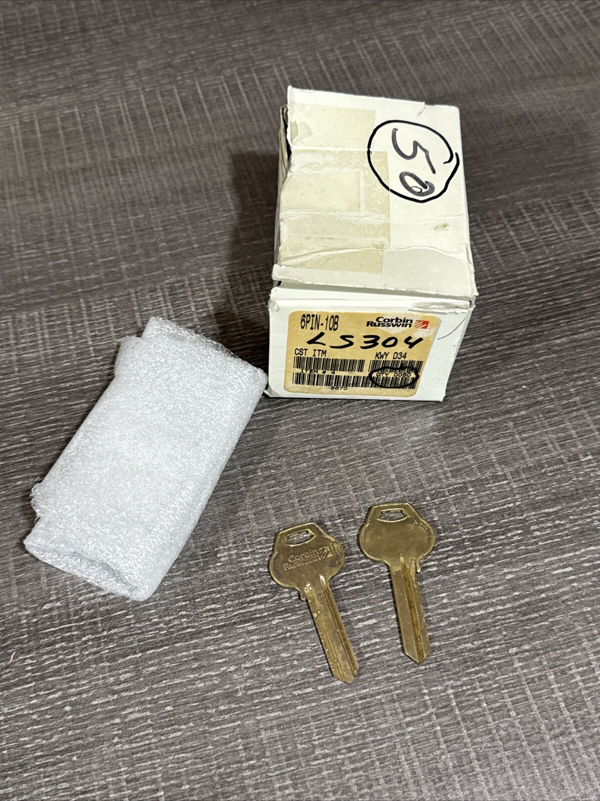 *read* D34-6PIN-10B Key blank Corbin Russwin QTY 50 Key Blanks Do Not Duplicate!